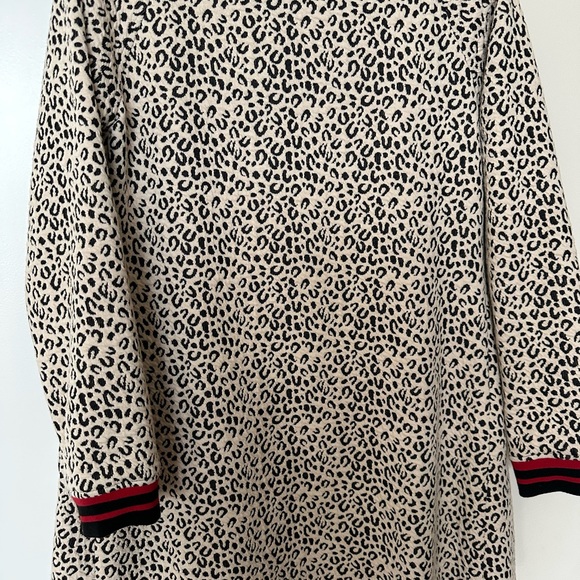 Sanctuary Leopard Print City Topper Long Lined  Zip Up Jacket Cardigan Sweater S - Picture 6 of 6